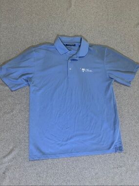Oxford America Men’s L The Citadel Embroidered Polo Golf Shirt - Light Blue